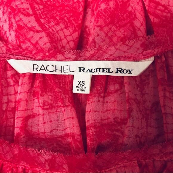 Rachel Roy Sheer Patterned Flowy Sleeveless Top XS - Picture 6 of 8